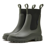 Claire - Bequeme, wasserfeste Stiefel – Grün