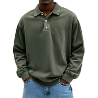 Clayton - Langarm-Poloshirt im zeitgemäßen Design – Grün