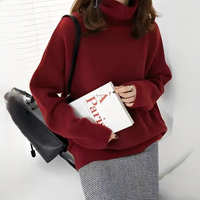 Adrienne - Eleganter und wohliger Rollkragenpullover – Rot