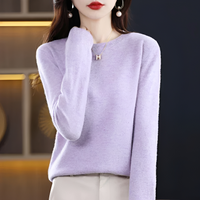 Erica - Klassischer und behaglicher Pullover – Hellviolett