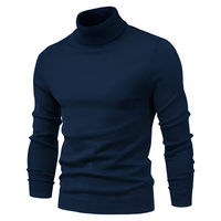Benedikt - Traditioneller und bequemer Rollkragenpullover – Dunkelblau