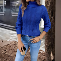 Amélie - Komfortabler Rollkragenpullover – Blau