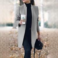 Savannah - Stilvoller langer Blazer – Hellgrau