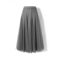 Maleah - Eleganter Faltenrock – Dunkelgrau