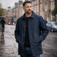 Adrian | Stilvoller Herrenmantel – Marine