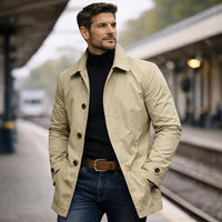Adrian | Stilvoller Herrenmantel – Beige
