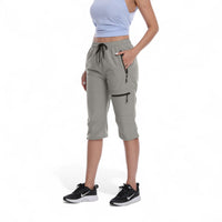 Helena | Moderne Outdoor Caprihose für Damen – Hellgrau
