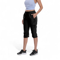 Helena | Moderne Outdoor Caprihose für Damen – Schwarz