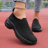 AeroSlip™ – Leichte Orthopädische Slip-On Schuhe für Damen – Schwarz