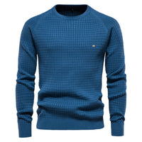 Klassische Karierter Pullover – Blau
