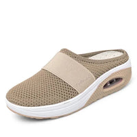 Edna | Waschbare orthopädische Hausschuhe – Khaki
