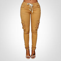 Lottie -  Angepasste Cargohose mit Kordelzug – Khaki