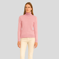 Alaina | Rollkragenpullover für Damen – Rosa