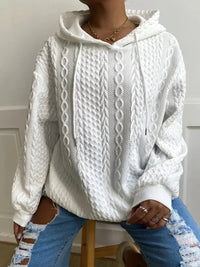 Alexis | Kuscheliges Winter Kapuzensweatshirt – Weiß