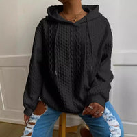Alexis | Kuscheliges Winter Kapuzensweatshirt – Schwarz