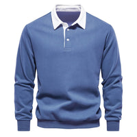 OLAF - POLO MIT LANGEN ÄRMELN – Blau