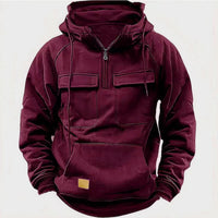 Alvaro | Hoodie mit Futter aus Baumwollmischung – Bordeaux
