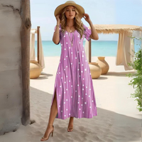Heidi-Mode | Elegante Sommerkleider Damen mit Punktenmuster – Rosa