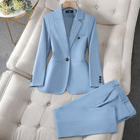 EVELINE - ELEGANTES BLAZER-SET MIT HOSE – Blau