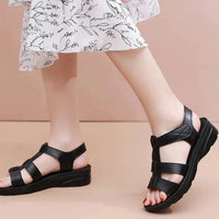 Scarlett | Stylische & Bequeme Sandalen für Tägliche Erleichterung – Schwarz