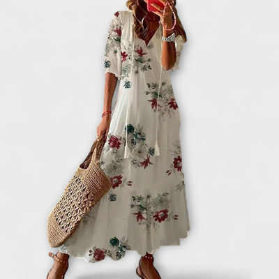 Anna | Damen Bohemian Sommerkleid mit Fließender Silhouette