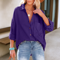 Annemarie™ | Lässige Bluse im Ibiza-Stil – Lila