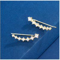 Selina – Perlen-Earcuffs – Silber