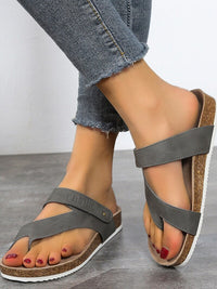 KorkFlex™ – Orthopädische offene Kork Sandalen für Damen – Grau