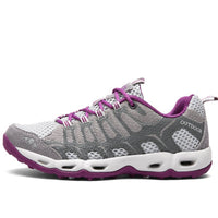 Ashton | Vielseitige Unisex Wanderschuhe – Hellgrau / Lila