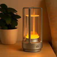 Aurluma| Wiederaufladbare LED-Tischleuchte Crystal – Silber