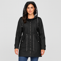 Aveline | Stilvolle wasserdichte Damenmodejacke – Schwarz