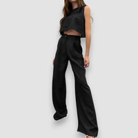 Evelin | Boho Zweiteiliges Set – Schwarz