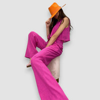 Evelin | Boho Zweiteiliges Set – Rosa