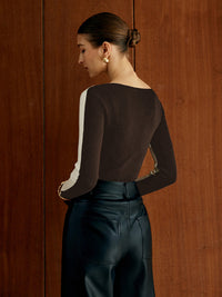 Tessa | Knit Top – Dunkelbraun