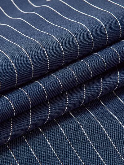 Heidi-Mode | Elegante Nadelstreifen-Faltenhose mit Weitem Bein