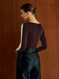 Tessa | Knit Top – Bordeaux