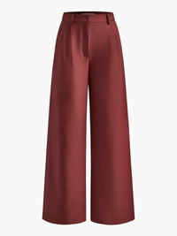 Nora | Elegante Hose Damen Weit Schnitt – Rot