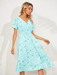 Bano | Elegantes Sommerkleid mit Blumendruck – Blau