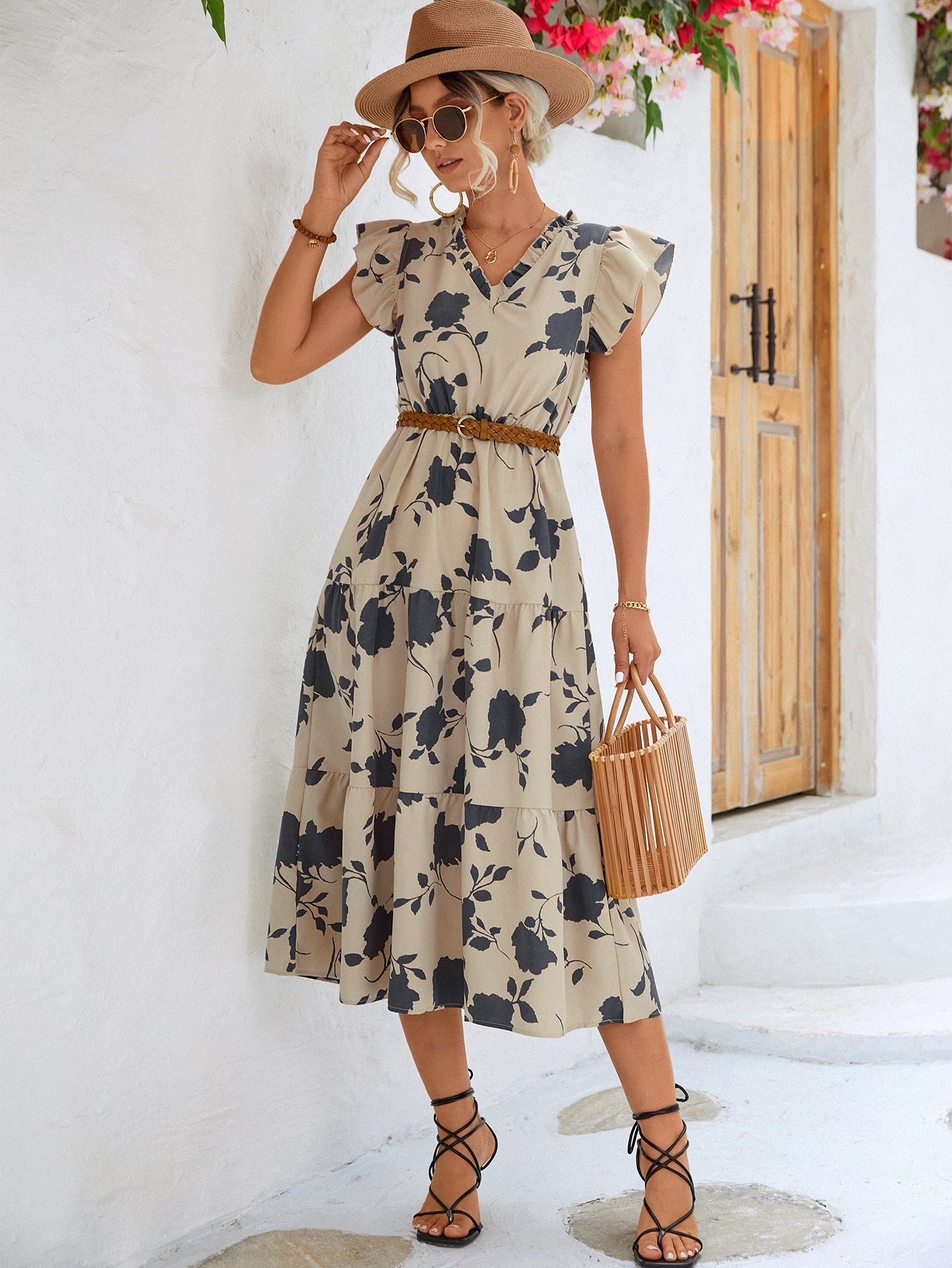 Sana | Elegantes Sommerkleid mit Druck