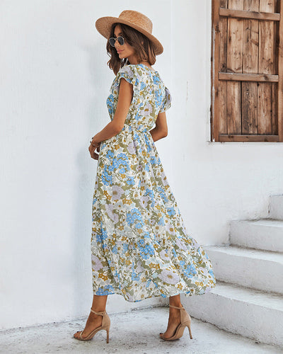 Soma | Elegantes Sommerkleid mit Blumendruck