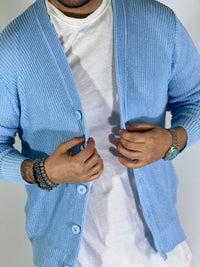 HAHN - OFFENE STRICKJACKE – Blau