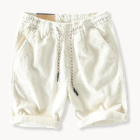 IMMANUEL – VERSTELLBARE CORDSHORTS – Weiß