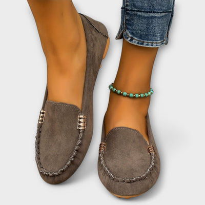 Bequeme Damen Stoffmokassins