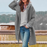 Damen Herbstmantel Elegant Warm – Grau