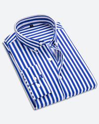 Gestreiftes Herren Business Hemd – Blau