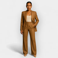 Heidi-Mode | Elegantes Damen Hosenanzug Set – Beige