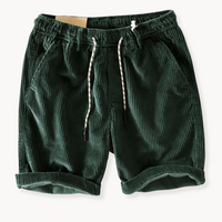 Verstellbare Cord Herren Shorts – Grün
