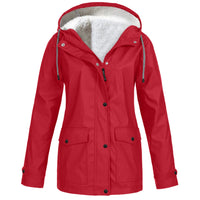 Damen Outdoor Jacke | Wasserdicht, Winddicht & Warmfutter – Rot