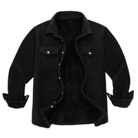 David | Stylische Holzfäller-Jacke Herren robust & warm – Schwarz