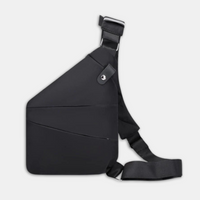 Unisex Schlank Anti-Diebstahl Umhängetasche | Klein – Schwarz